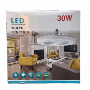 Home 3 in 1 led ceiling fan lamp with remote control – 3 color modes, 3 speeds, e27 holder (ac 85v–265v) for living room & bedroom