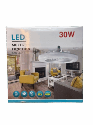 3 in 1 led ceiling fan lamp with remote control – 3 color modes, 3 speeds, e27 holder (ac 85v–265v) for living room & bedroom